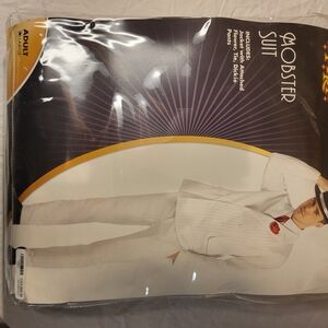 Spirit White Mobster Suit with Red Tie